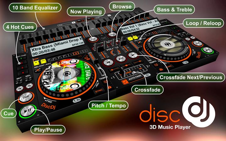 DiscDj 3D Music Player 2.004 for Android - Download app for free