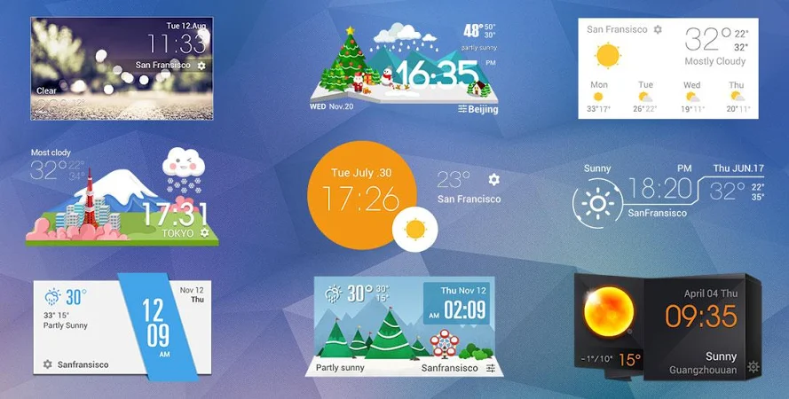 シンプル 透明ライブ時計 天気ウィジェット による無料ダウンロード Infolife Ezweather Widget Elegance