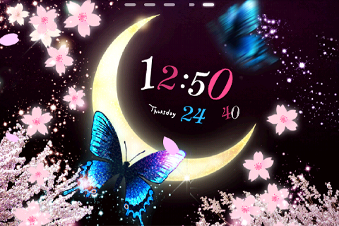 月桜蝶 ライブ壁紙 による無料ダウンロード Mooncherry Rooty Pict Livewallpaper